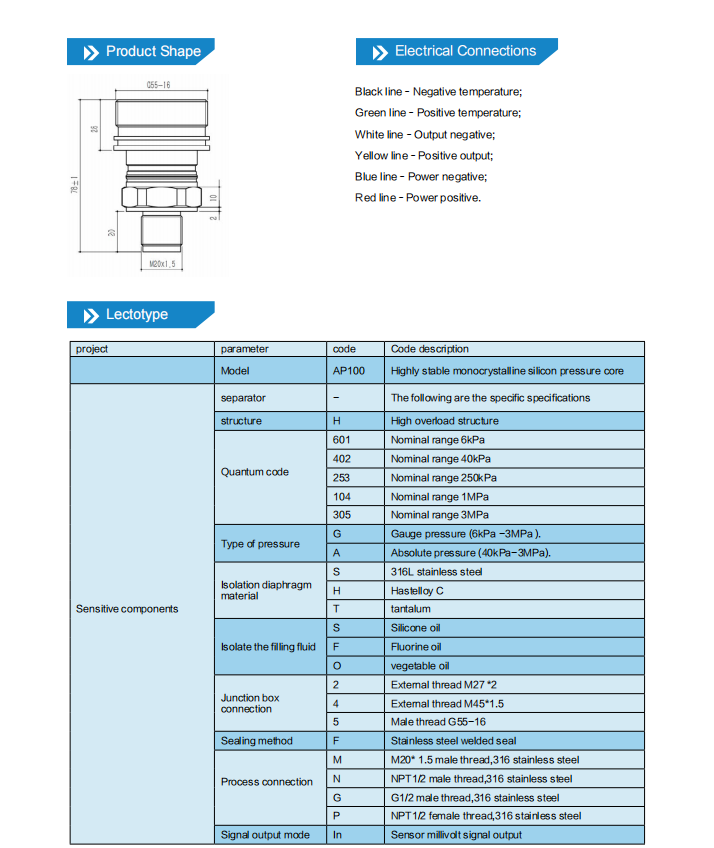 single crystal silicon pressure transmitter China high grade manufacturer